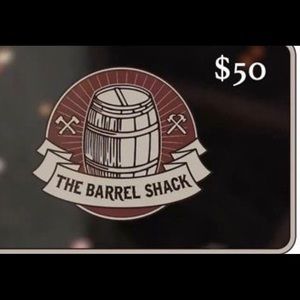 $50 not used e gift card to barrel shack